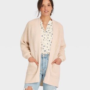 Target Universal Thread Cream Beige Cardigan Small
